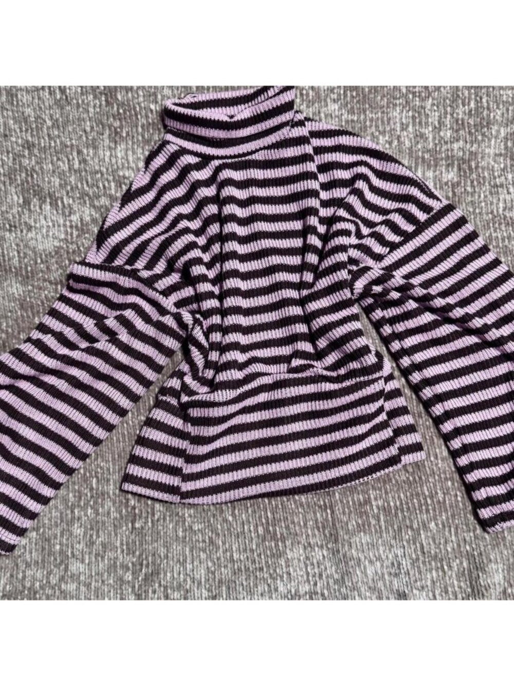 y2k Missguided Pink and Brown Turtleneck